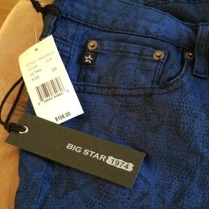 Brand new never worn Big Star snake print jeans
